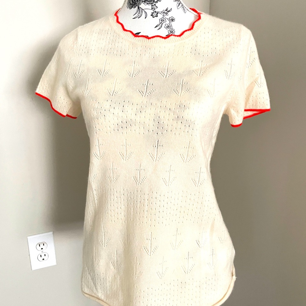 J.crew 100% cashmere short sleeve sweater